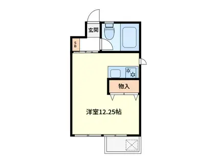 第一三京ビル(ワンルーム/4階)の間取り写真