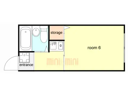 ハイツプチ(1K/2階)の間取り写真