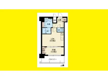 スプランディッドVII(1LDK/9階)の間取り写真