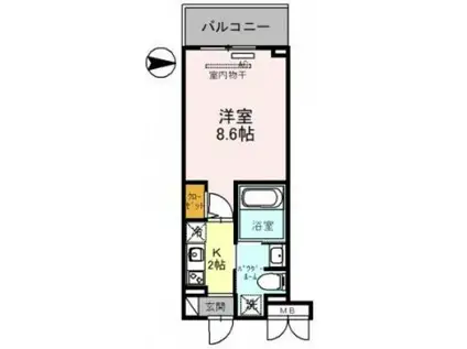 MSマンション長栄寺(1K/2階)の間取り写真