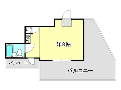 クリフサイド西岡本(ワンルーム/4階)の間取り写真