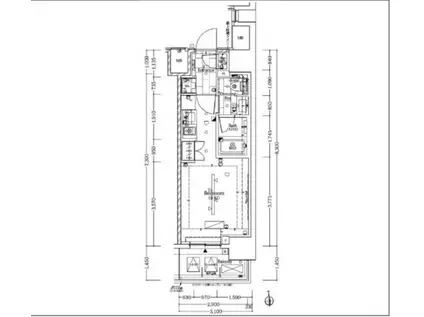 ザ・パークワンズ芝公園(1K/8階)の間取り写真