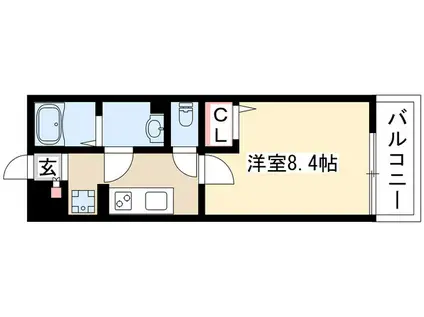 リブリ・御器所ザ・ファースト(1K/2階)の間取り写真
