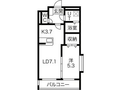 ＪＲ御殿場線 大岡駅(静岡) 徒歩24分 3階建 築22年(1LDK/3階)の間取り写真