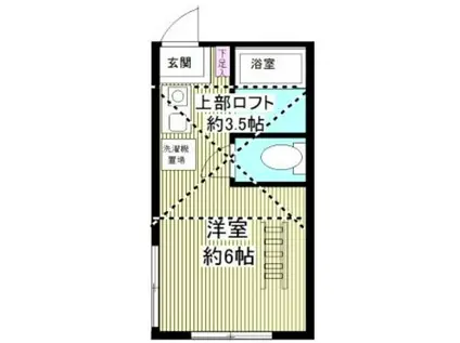 プレミアムコート(ワンルーム/2階)の間取り写真