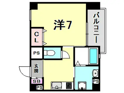 コモ西宮北口(1K/3階)の間取り写真