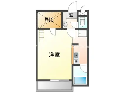 セザンヌ牧野(ワンルーム/1階)の間取り写真