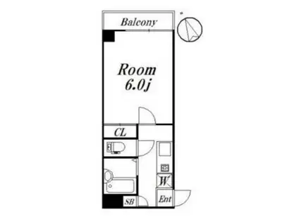 ブルーベル西荻(1K/2階)の間取り写真