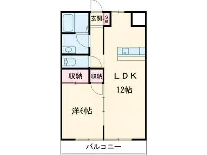 コスモマンション(1LDK/1階)の間取り写真