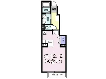 MSビレッジ(ワンルーム/1階)の間取り写真