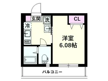NSGATE大宮B(1K/2階)の間取り写真