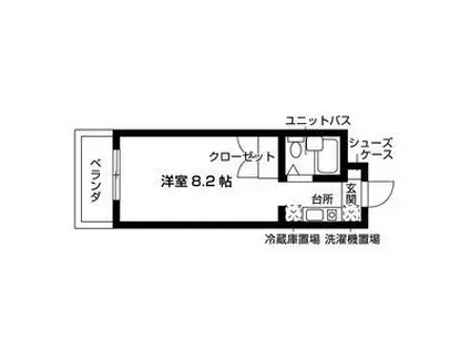 ジョアメゾン大針(ワンルーム/3階)の間取り写真