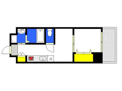 THE GIULIA ORIENT BLD NO.125(1DK/9階)の間取り写真