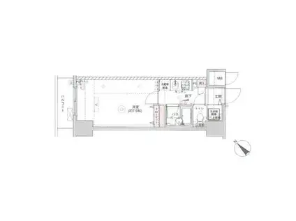 フェニックス横濱関内BAY GAIA(1K/10階)の間取り写真