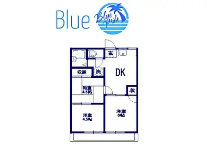 レピュート茅ヶ崎(3DK/2階)の間取り写真