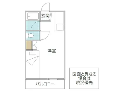 プレミール西原A棟(ワンルーム/2階)の間取り写真