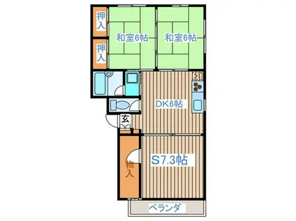 M・夢想館II(2SDK/1階)の間取り写真