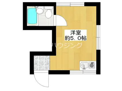 コーポタツミ(ワンルーム/1階)の間取り写真