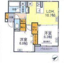 RESI NOIR(2LDK/2階)の間取り写真