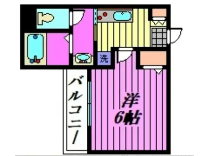 MARK DUO塚越III(1K/1階)の間取り写真