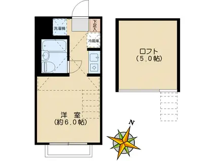 ノーブルイズミ(1K/3階)の間取り写真