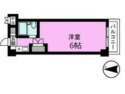 トーブハイツ(ワンルーム/3階)の間取り写真