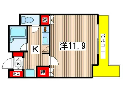 ステーションサイドなかむら(1K/6階)の間取り写真