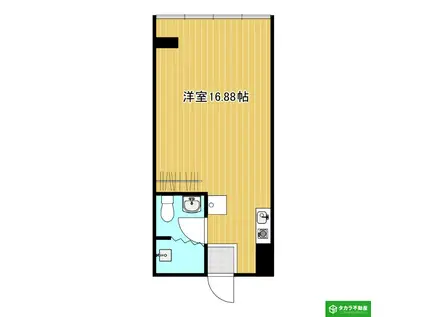 テラス石垣(1DK/4階)の間取り写真