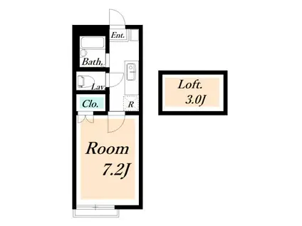 LIVE FOREVER-III(1K/2階)の間取り写真