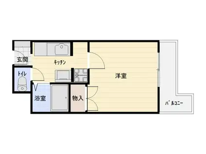 リッチライフ甲子園II(1K/1階)の間取り写真