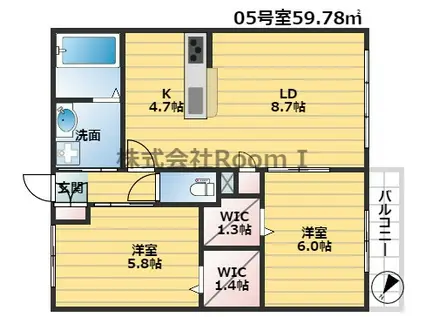 CASA DE PAPY・旭化成ヘーベルメゾンHEBEL HAUS(1SLDK/3階)の間取り写真