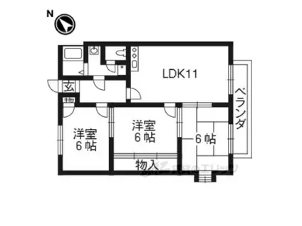 メゾンウェンドⅠ(3LDK/1階)の間取り写真