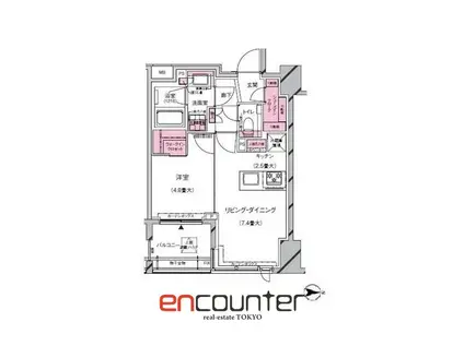 ブランズ桜新町(1LDK/1階)の間取り写真