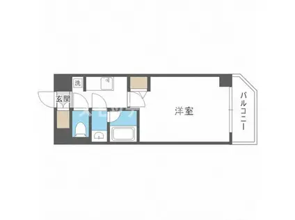 WILLOWS NAMBAMINAMI2(1K/6階)の間取り写真