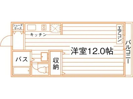 中町ハウス(ワンルーム/1階)の間取り写真