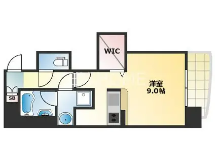 グランデージ難波南(ワンルーム/2階)の間取り写真