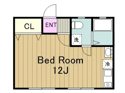DOMETAMAM棟(ワンルーム/1階)の間取り写真