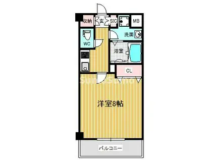 リアライズ神戸ウエスト(1K/2階)の間取り写真