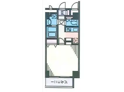 サーティーフォービル(1K/8階)の間取り写真