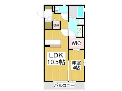 レガーロ栗田(1LDK/1階)の間取り写真