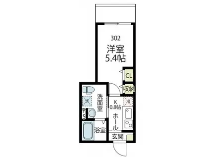 ZEHマンションII(1K/3階)の間取り写真