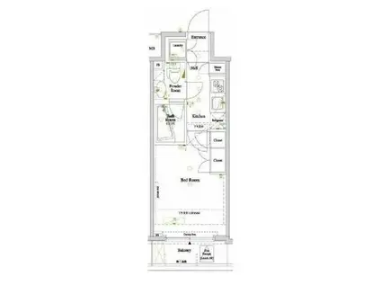 アクサス代々木アジールコート(1K/10階)の間取り写真