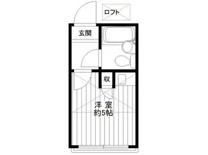 ライフピアエメラルド(ワンルーム/2階)の間取り写真