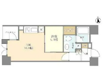 シティハウス東京新橋(1LDK/2階)の間取り写真