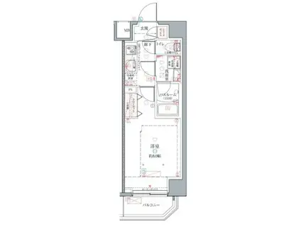 クレヴィスタ中野(1K/2階)の間取り写真