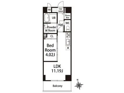 GRAN DUKE東桜(1LDK/7階)の間取り写真