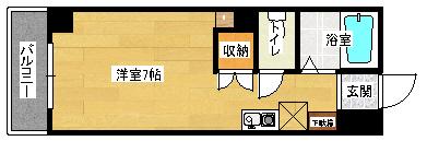 CREER ASAHI(ワンルーム/2階)の間取り写真
