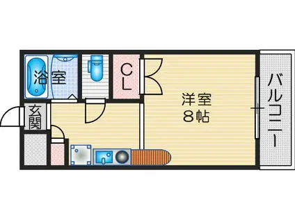 GRAN PINO 春日(ワンルーム/4階)の間取り写真