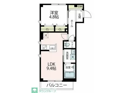 クレール メール(1LDK/3階)の間取り写真