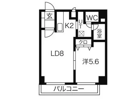 藤屋ビル(1LDK/7階)の間取り写真